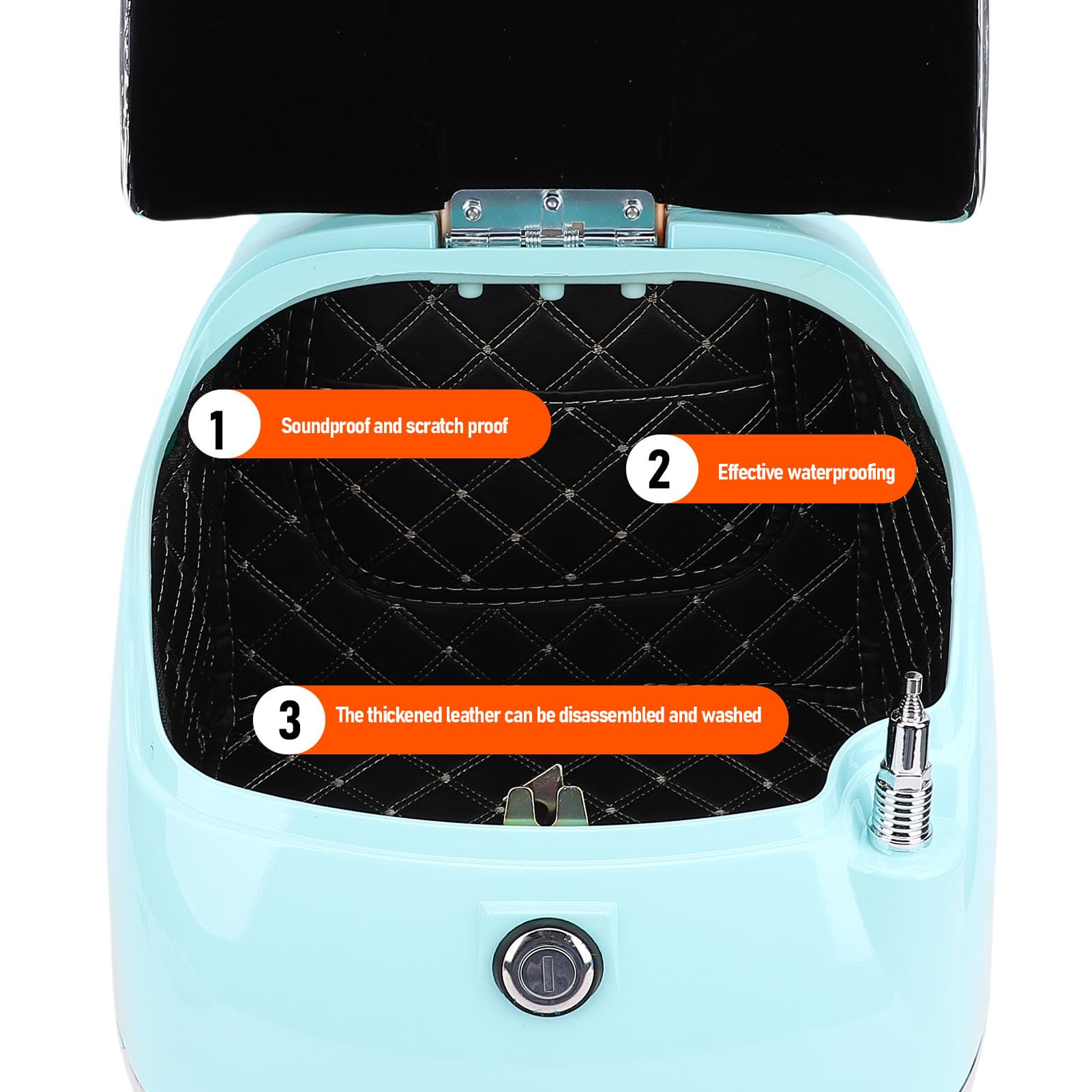 Amazon | Luocute レトロなオートバイのテールボックス、38Lのトップ